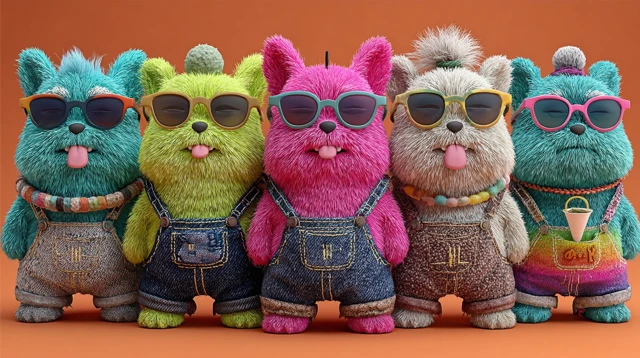 Funny Dog Blind Box Toys Mixed Breeds Plushies