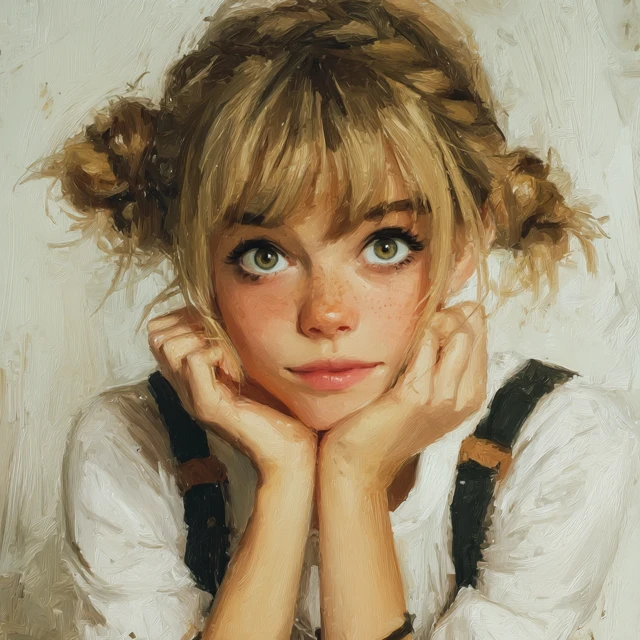 Cute Girl Portrait Painting