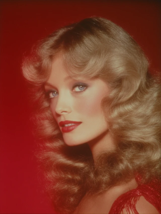 Farrah Fawcett Red Lips Classic Photography