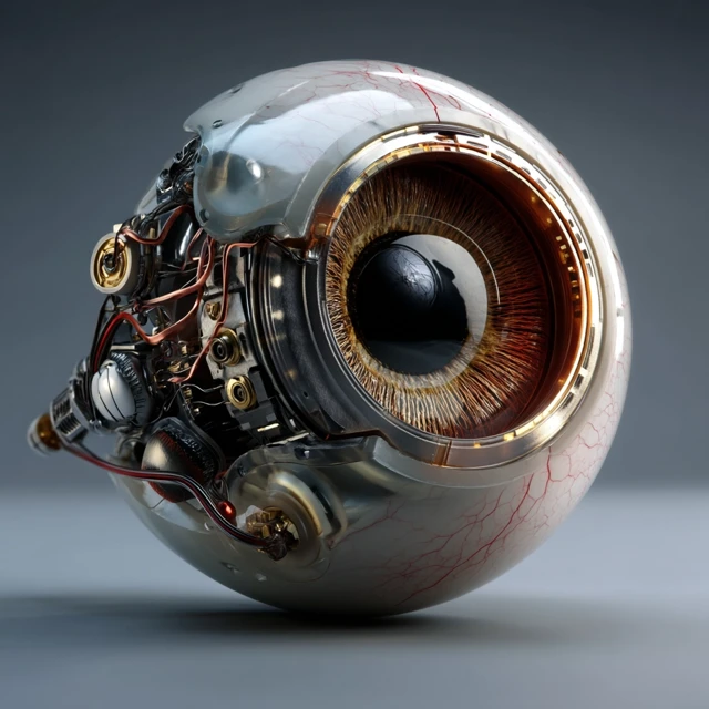Detailed Robotic Eyeball 3D Render