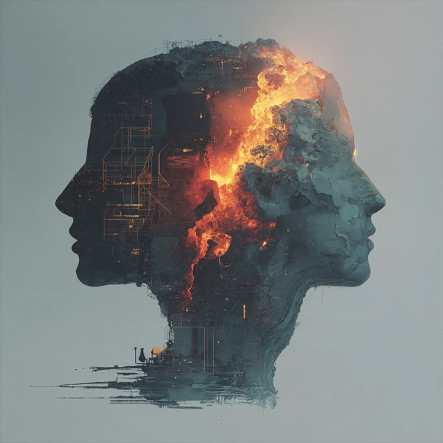 Surreal Machine Head Dualism Art