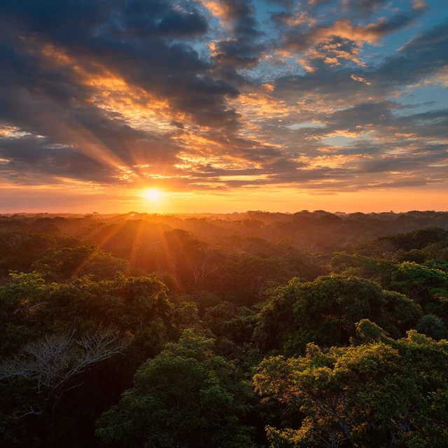 Yucutan Rainforest Sunset Photography