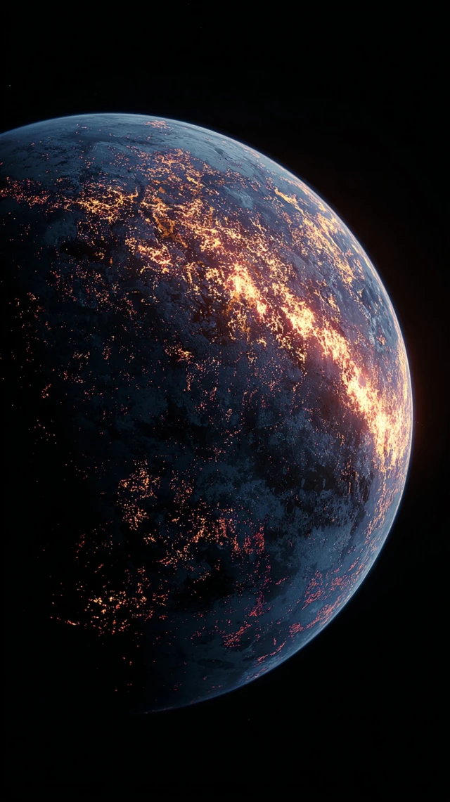 Fiery Protoplanet Burned Surface