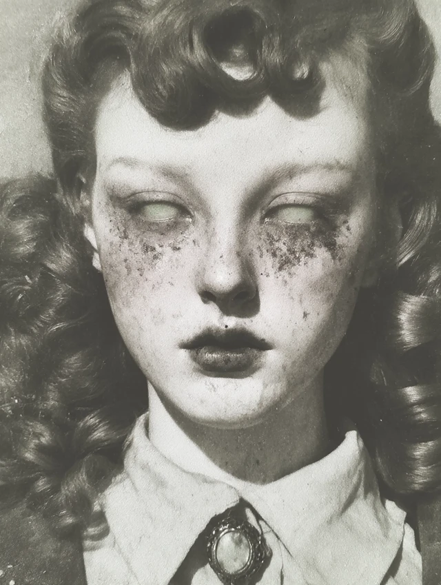 Creepy Little Peggy Sue Horror Painting