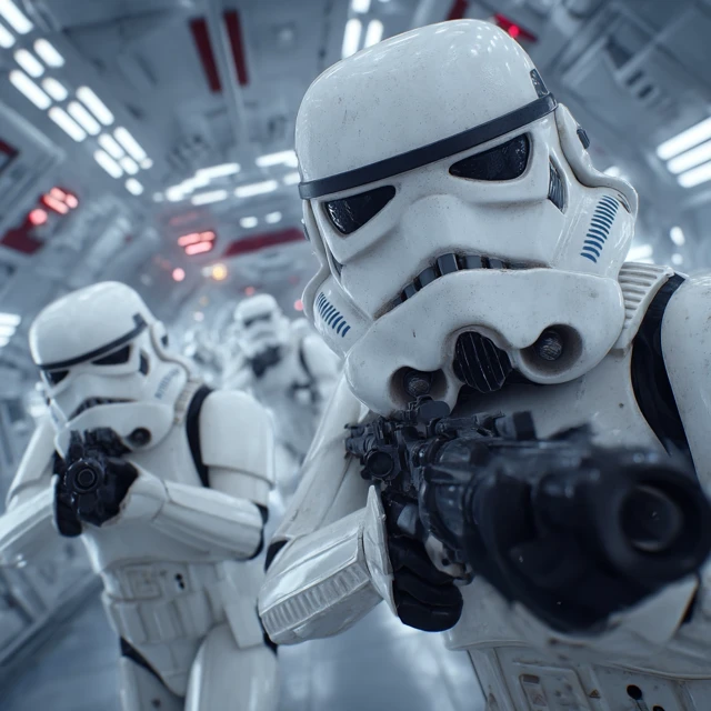 Stormtroopers in Star Destroyer Ultra Realistic Photo