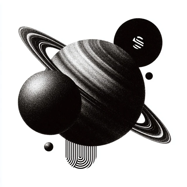 Minimalist Planet Symbol Design Abstract