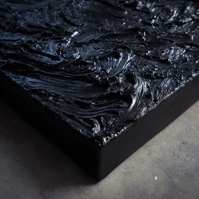 Abstract Black Oil Painting Texture