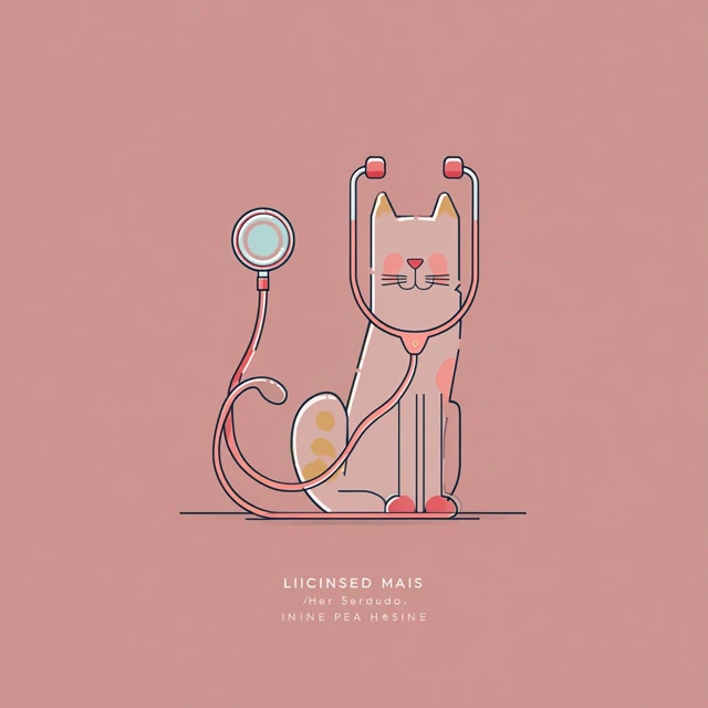 Stethoscope Cat Minimalist Medical Icon