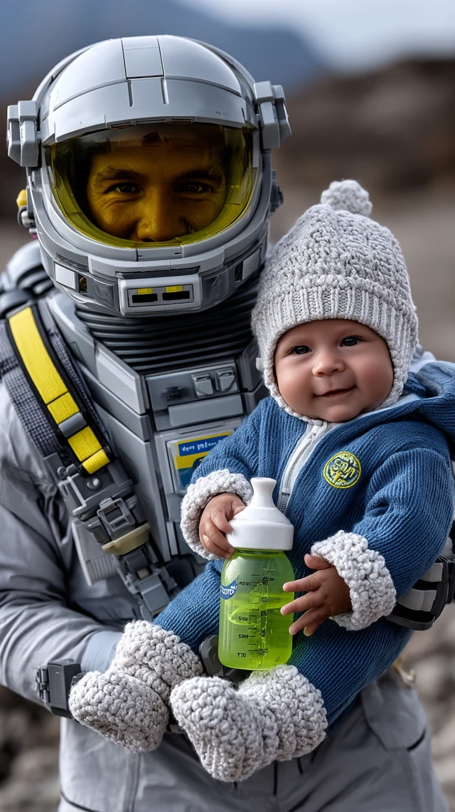 LEGO Astronaut Dad and Baby Space Adventure