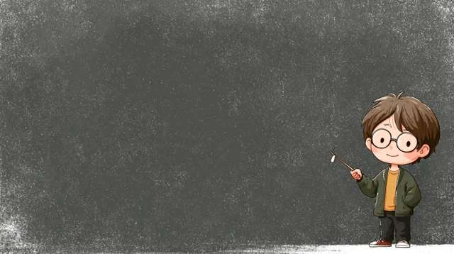 Teacher Cartoon Chalkboard Illustration