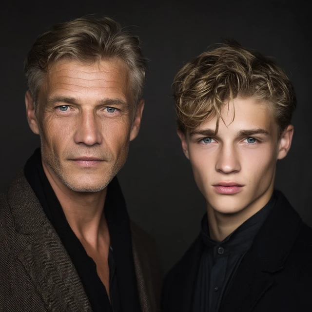 Father and Son Fashion Models
