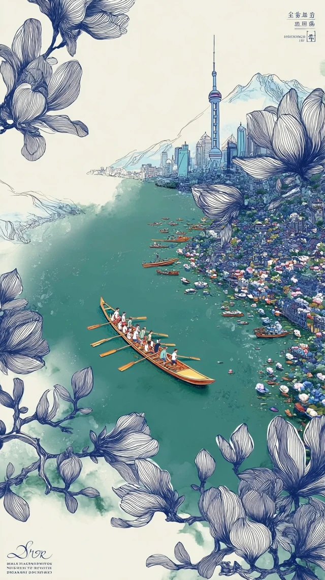 Dragon Boat Festival Art Shanghai Illustration