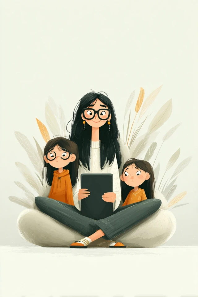 Teacher Illustration for Kids Language Learning
