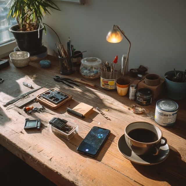 Weekend Desk Setup: Phone Repair, Coffee, and Tools