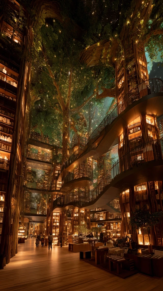 Forest Library with Animated Memories