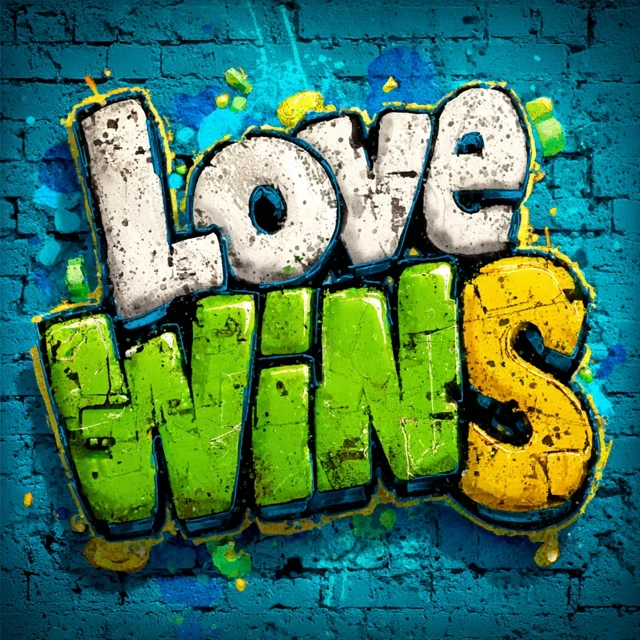 Love Wins Graffiti Art