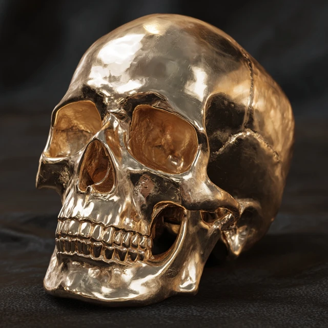 Golden Skull Fantasy DND Art
