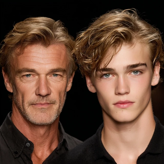 Father and Son Models Handsome Lookalikes