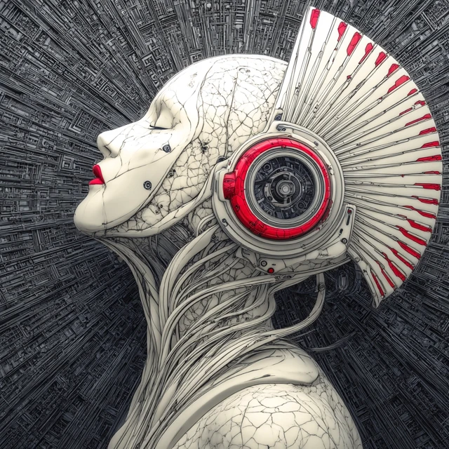 Cybernetic Humanoid Ethereal Future Art