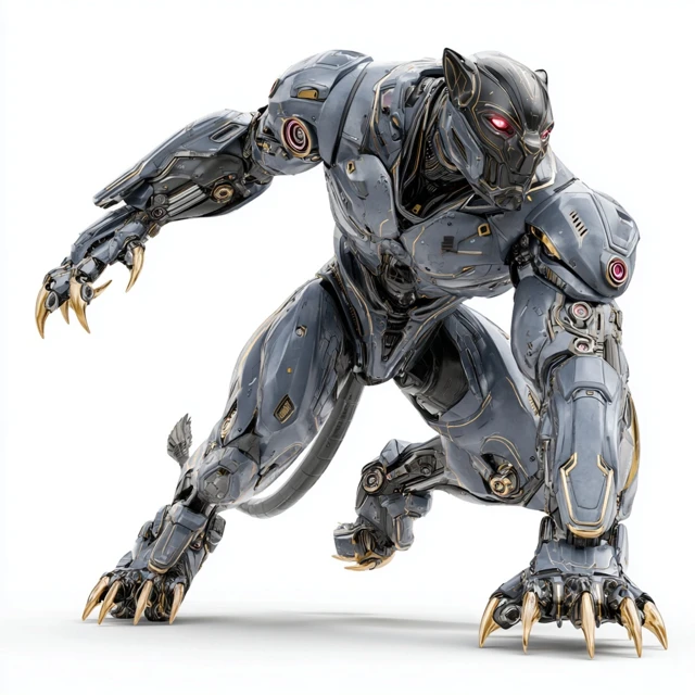 Robotic Panther SciFi Illustration
