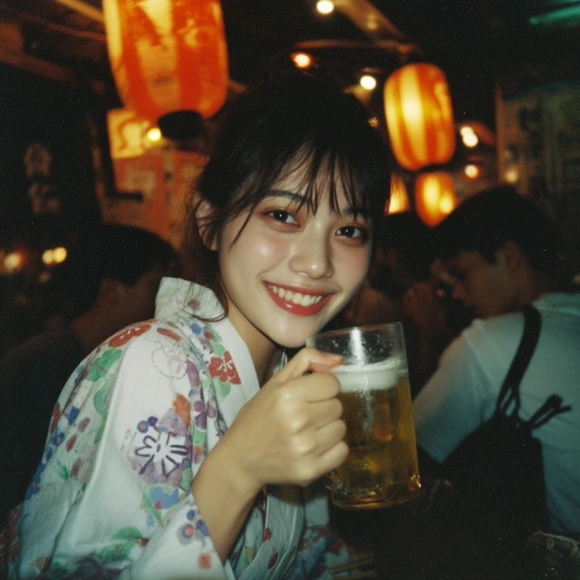 Japanese Festival Summer Beer Yukata Fujifilm