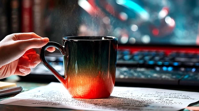 Daily Coffee Break Productivity Illustration