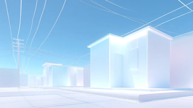 3D Cubes in Minimalist Space Digital Art