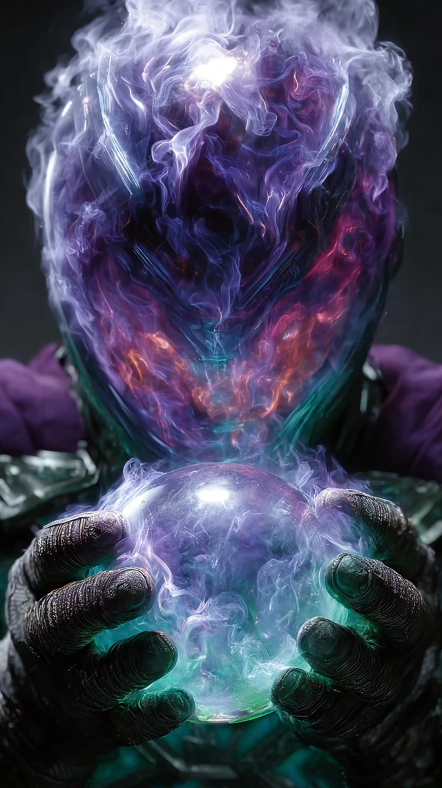 Mysterio Marvel Portrait Surreal Thriller Art