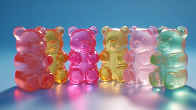 Colorful Gummy Bears in a Toy World