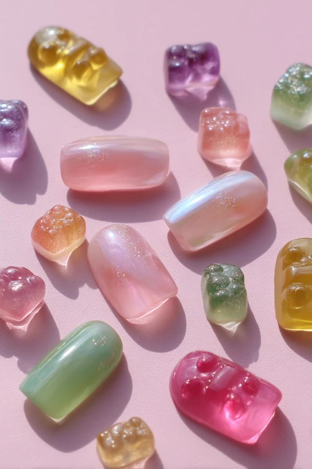 Gummy Jelly Nail Art: Fluffy, Soft, and Transparent
