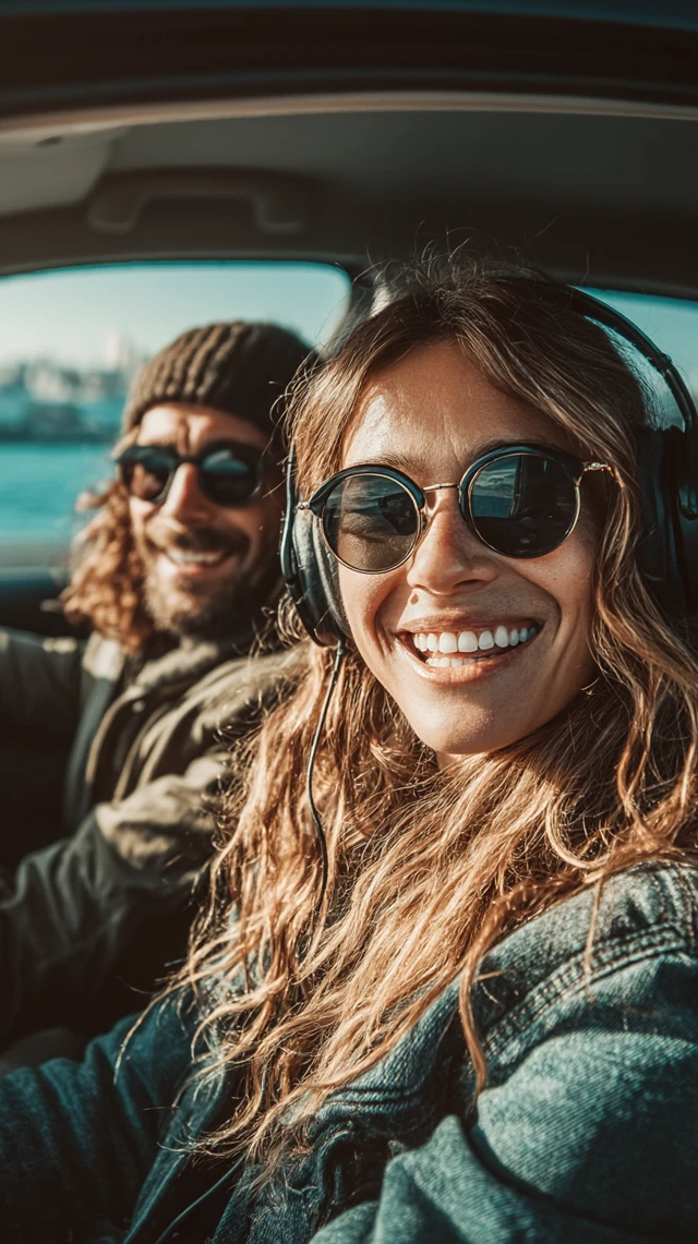 Friends Road Trip Happy Car Journey
