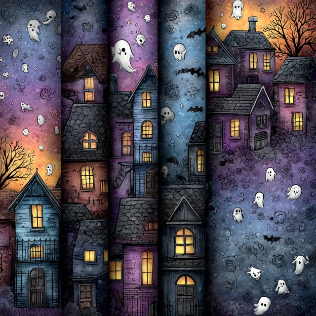 Cartoon Halloween Paper Spooky Look