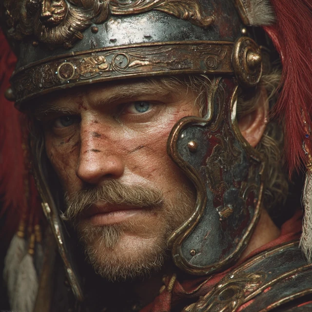 Photorealistic Portrait of a Guard Captain from 900 BC