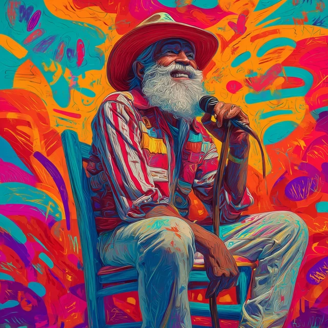 Brazilian Singer Biliu de Campina Psychedelic Folk Art