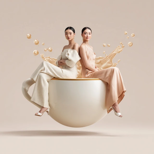 Elegant Asian Models in Couture Editorial Photography
