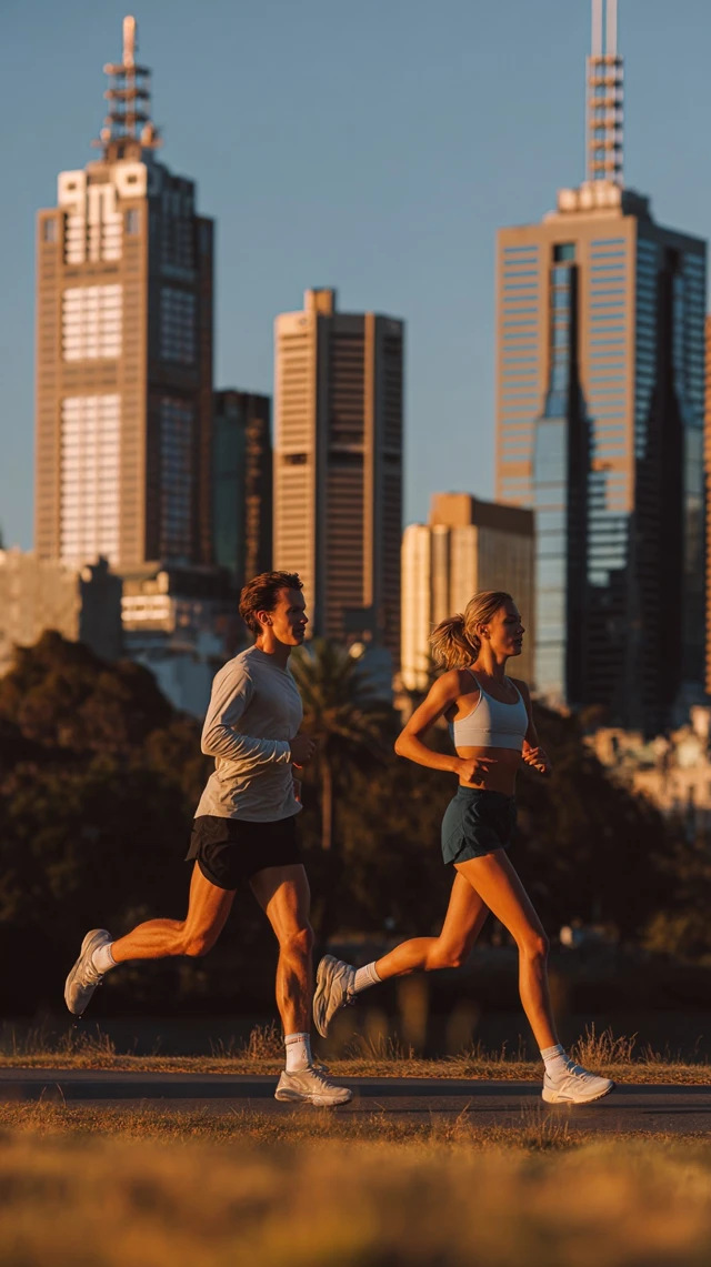 Running in Melbourne Fashion Campaign Golden Hour