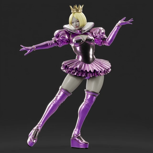 Alice in Wonderland Resident Evil Holographic 3D Render