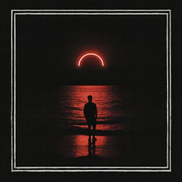 Weird EDM Album Cover Art Silhouette Sunset