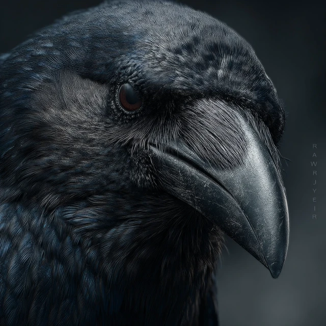 Ultra Realistic Crow Dramatic Lighting Epic Fantasy