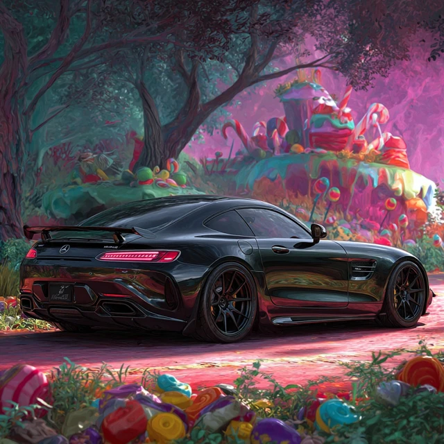 AMG GT Black in a Fairytale Candyland