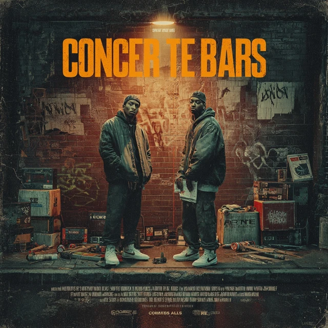Concrete Bars 90s Hip Hop Movie Poster