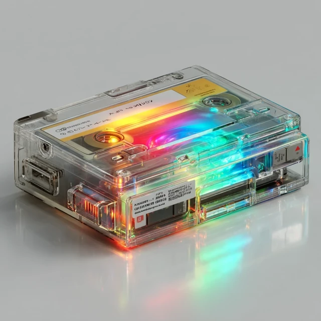 Futuristic Memory Diskette with Hologram