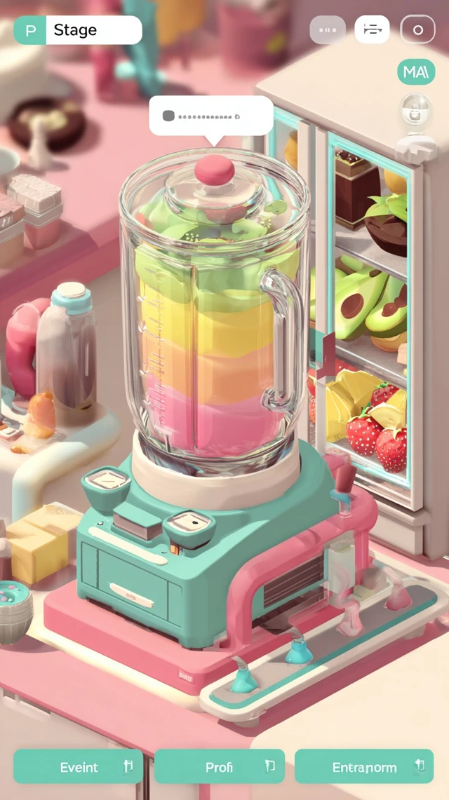 Mobile Game Lobby Screen Smoothie Shop