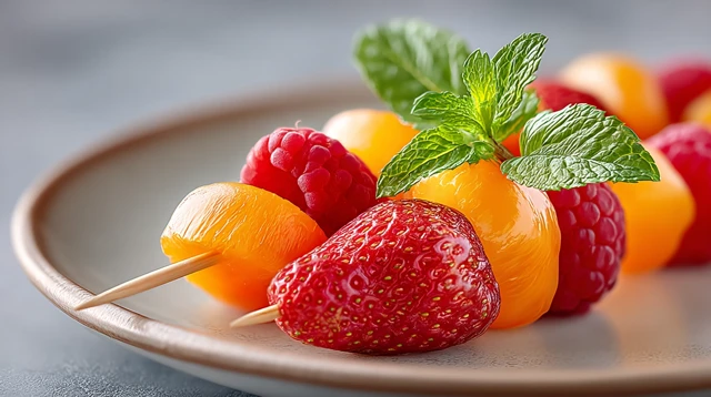 Delicious Mini Fruit Skewers Photo