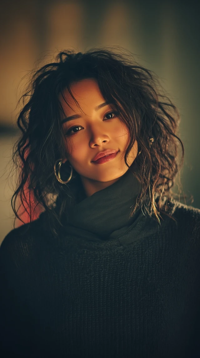Chinese Popstar Portrait with Headphones