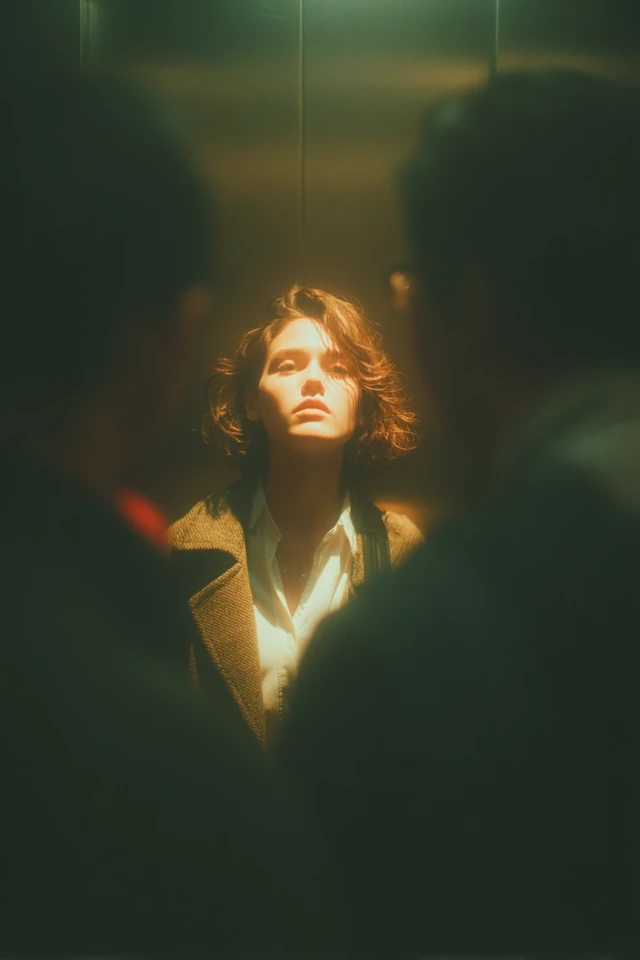 Woman in Lift Portrait Photography