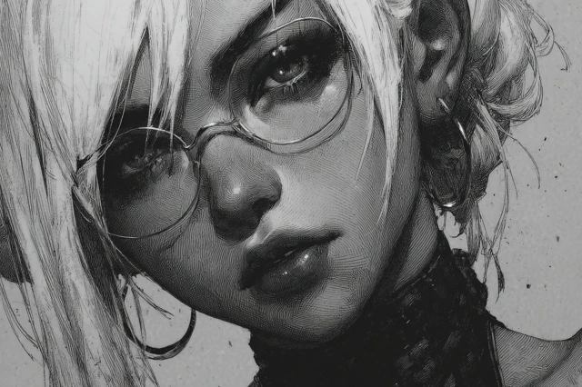 Nier Automata Character Portrait by Luis Royo