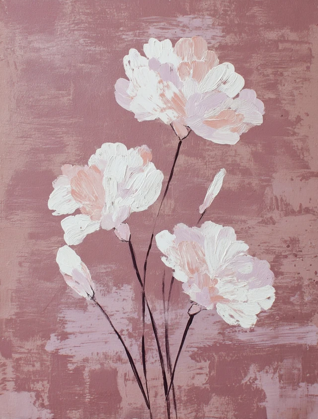 Matisse Inspired Floral Painting Minimalist Art