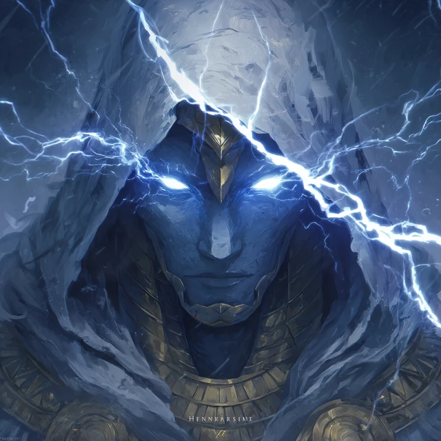 Osirein Egyptian God of Chaos and Storm Portrait