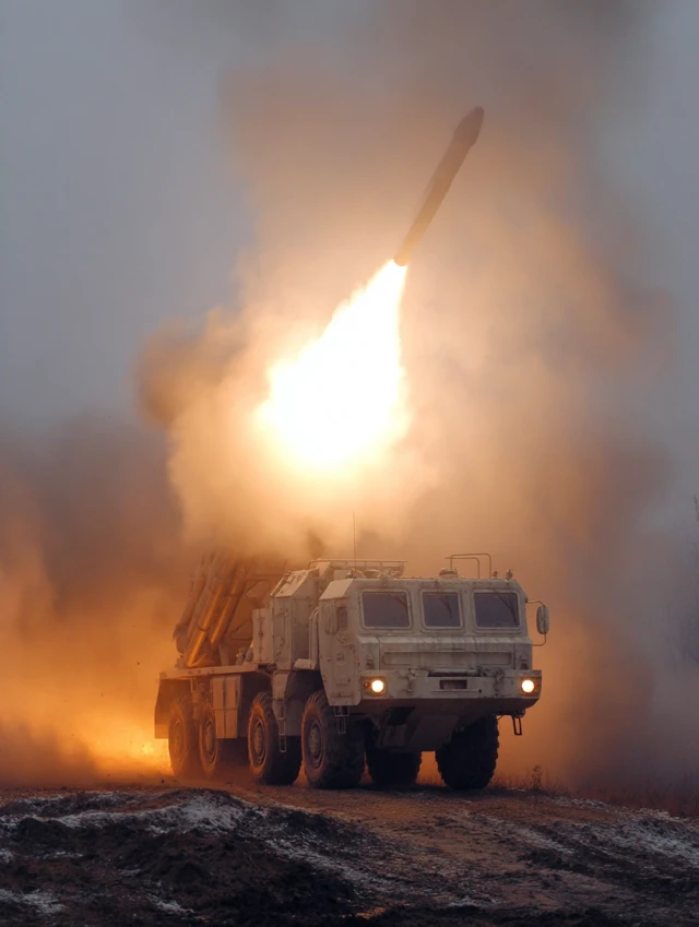 Russian Tornado S MLRS Missile Launch